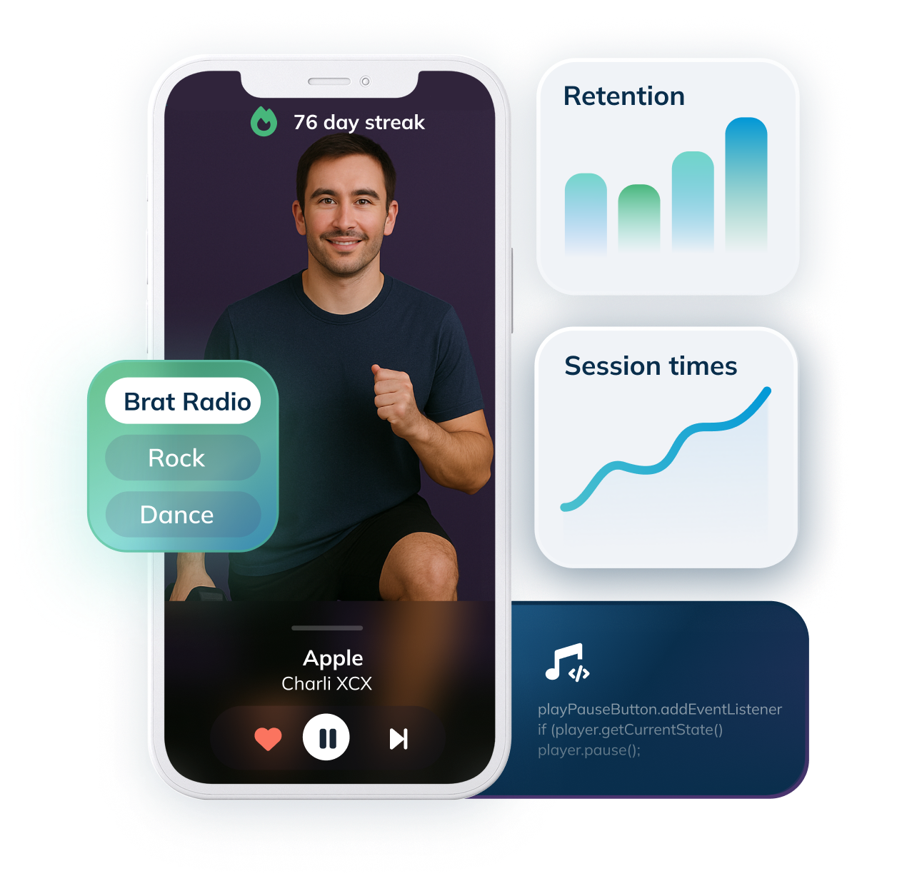 Radio hero retention session times